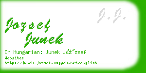 jozsef junek business card